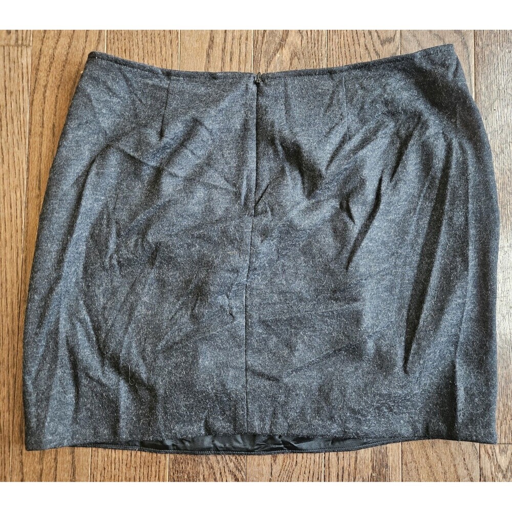 Cabi Skirt 6 Wool Mini Zip Gray Mini Stretch 629 NWT Pockets - Picture 11 of 11